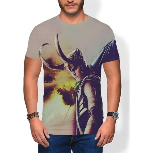 2021 New Summer Mens T-shirt Short Sleeve Loki 3D Printed Kids Tee Shirts Fashion Streetwear Oversized Male Clothing