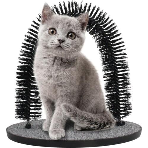 Cat Arch Self Grooming Brush Pad Pet Massage Scratching Pads Cats Kitten Scratcher and Groomer Toy