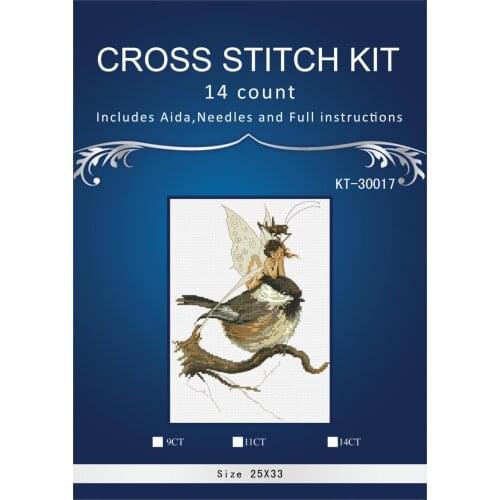 14/16/18/28 free delivery Top Quality lovely counted cross stitch kit bird fairy Nimue