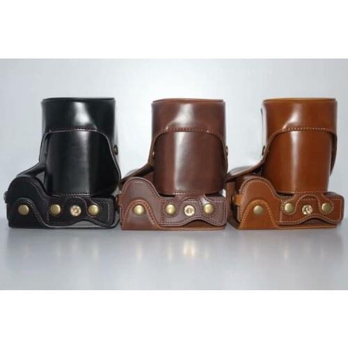 New Deluxe Camera Bag PU Leather Case For sony A6500 Direct Charge Cover+Take Out Battery Bottom Opening