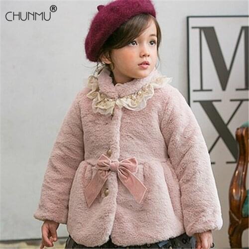 Girls Clothing 2020 New Autumn Winter Artificial fur Baby Coats for Girls Soild Jackets For Kids Clothes Children Outerwear