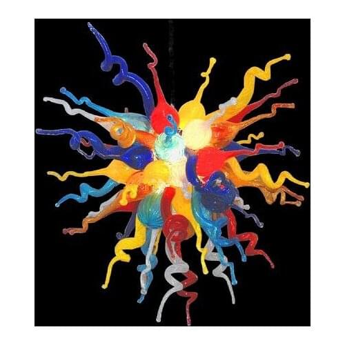 Hot Sale Cheap Price MultiColor Handmade LED Blown Glass Chihuly Chandelier Light Fixture