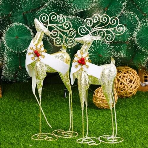 Christmas Decoration Deer Ornaments Christmas party Decor Christmas Tree Ornaments 43cm Iron Deer 2022 New Year Home Decor