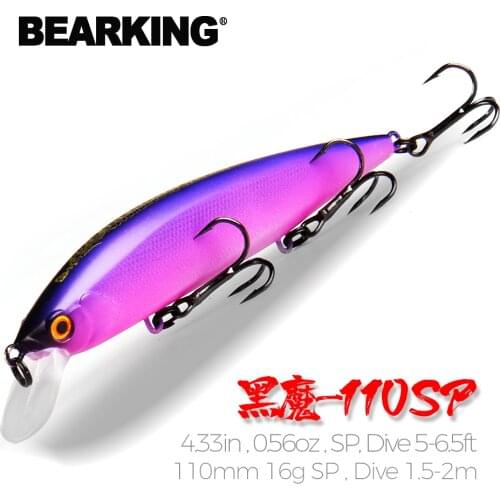 BEARKING 110mm 16g Hot fishing tackle A tungsten system fishing lures minnow bait suspending bait 16colors for choose