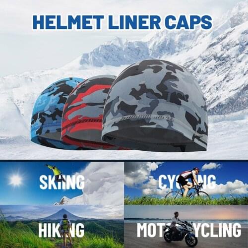 Helmet Liner Sport Skull Caps Motorcycle Headwear Cycling Beanie Caps Moisture Wicking Hats Sport Hats for Men Women cycling