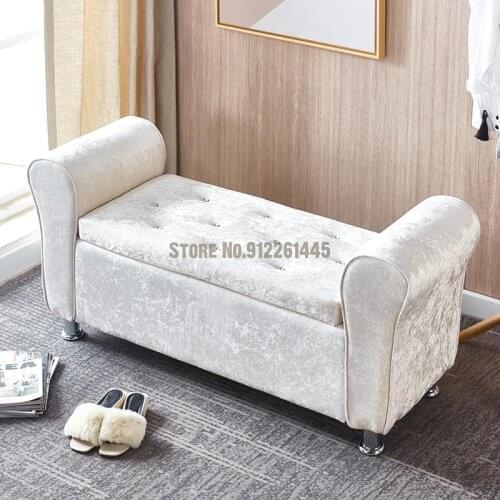 Door shoe changing stool storage stool European bed end stool clothing store sofa stool multifunctional storage stool fitting ro