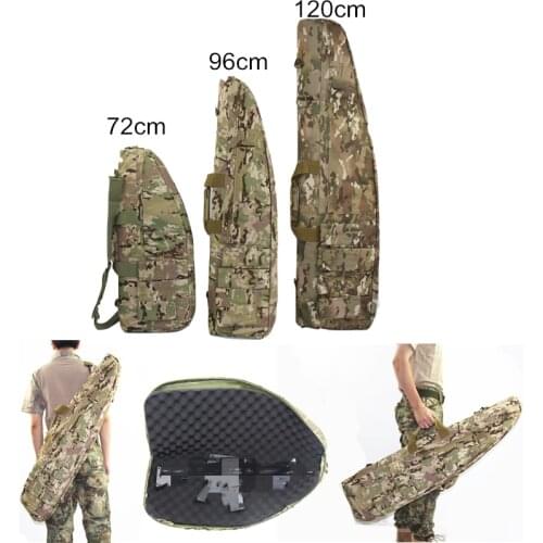 Tactical 72 96 100 120cm Airsoft Rifle Case Bag Foam Rubber Sniper Carbine Shooting Nylon Shoulder Bags for Hunting Accessories