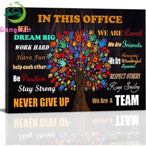 Inspirational wall art diy Diamond painting full square round drill 5d diamond embroidery mosaic cartoon life tree picture decor