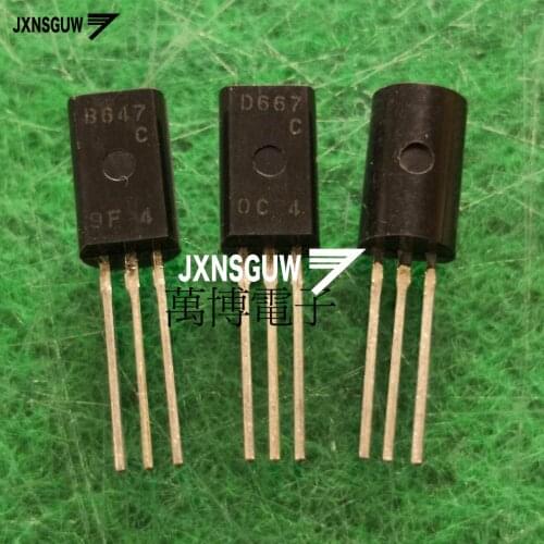 10pair Hitachi 2SB647 2SD667 C TO-92 Transistor B647 D667 Audio Power Amplifier 2SB647-C 2SD667-C Transistor Triode Bagged Laser