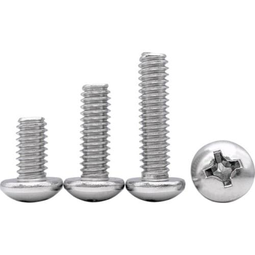 31Pcs M3 Stainless Steel 304 Phillips Round Head Screws GB818 Cross Pan Head Screw Machine teeth Bolt GB818 3mm-30mm Length