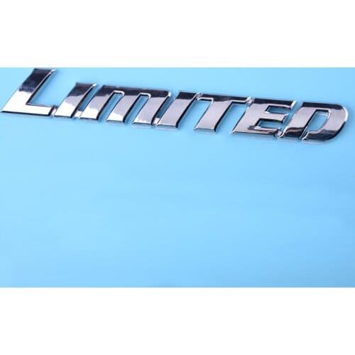 DWCX 1pc 3D Chrome ABS Badge Sticker Luxury LIMITED Edition Letter Emblem Logol Fit for Toyota Highlander Car Styling