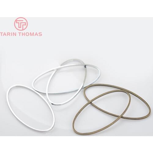 16x8MM 25x10MM 30x15MM 40x20MM Oval Shape Brass Closed Rings Connect Rings for Diy Jewelry Findings Accessories