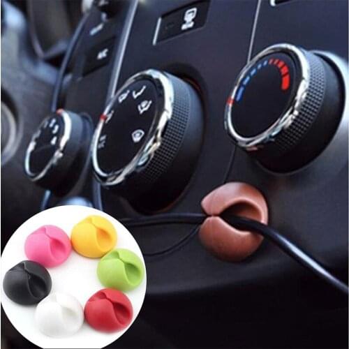 6X Cable Drop Clip Desk Tidy Organiser Wire Cord Lead USB Charger Holder Fixer