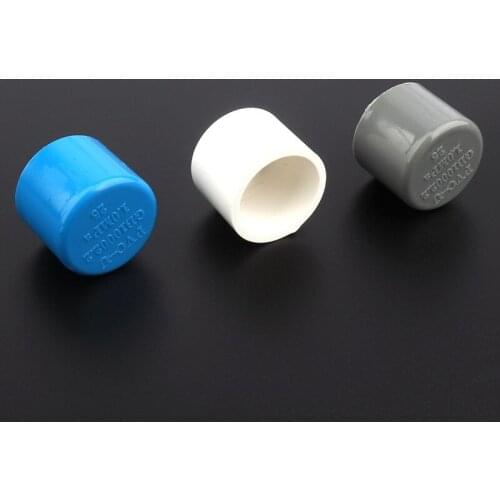 80pcs/lot 25mm PVC Pipe End Cap Aquarium Tank Drip Irrigation Fittings Water Pipe Connectors Kitchen Water Tap Adapter Wholesale