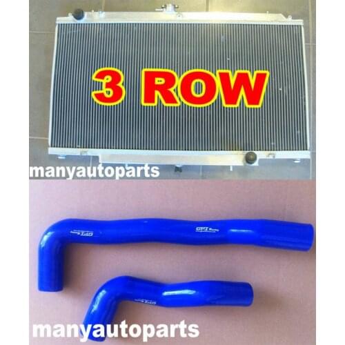 Aluminum radiator + silicone hose fit GU PATROL Y61 petrol 4.5L Manual 1997-2001 1998 99 00 01
