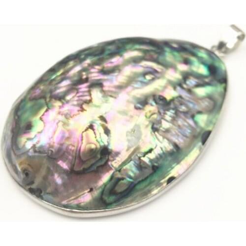 Charms Natural Colors Abalone Shell Pendant for Women DIY Necklace Jewelry Making 44x62mm Drop Shells Pendants Accessories A119
