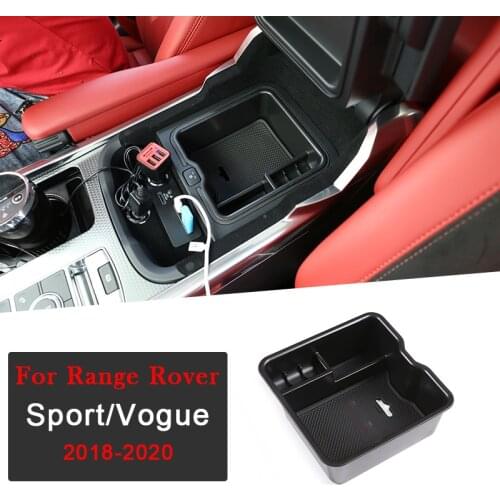 Car Central Armrest Box Storage Phone Glove Tray Accessories For Land Rover Range Rover Sport Vogue 2018-2020(with refrigerator)