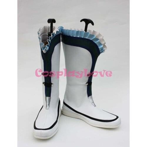 Freeshipping The Legend of Heroes VI Blblanc Cosplay Shoes Boots Hand Made Custom-made For Halloween