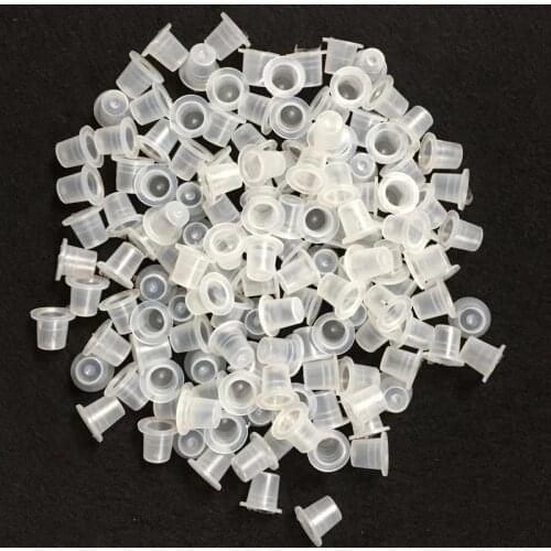 100Pcs /Pack Tattoo Ink Cup Plastic Permanent Makeup Eyebrow Makeup Tattoo Inks Cups S/M/L Size for Body Art Pigment Container