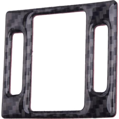 Black Carbon Fiber Warning Light Lamp Switch Button Cover Trim Frame Fit For Audi A6 C7 2012 2013 2014 2015 2016 2017 2018