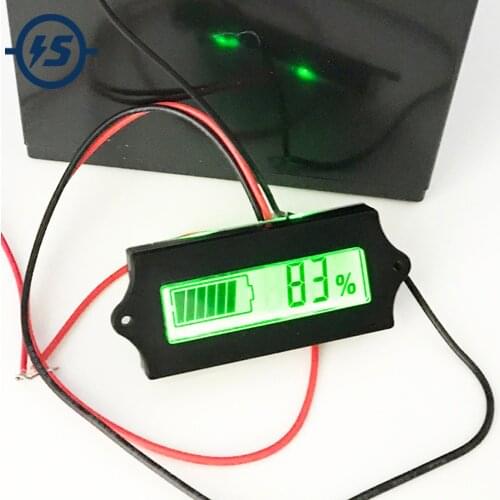 Battery Capacity Indicator Voltmeter Percentage Power Monitor Instrument For 12V-48V Lead Acid Battery 2S-17S