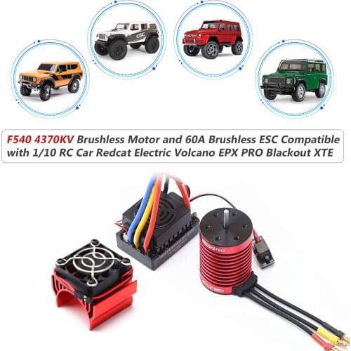 F540 Brushless Motor 3000KV-4370KV RC Crawler Motor and 60A Brushless ESC Electric Speed Controller T Plug for 1/10 RC Car