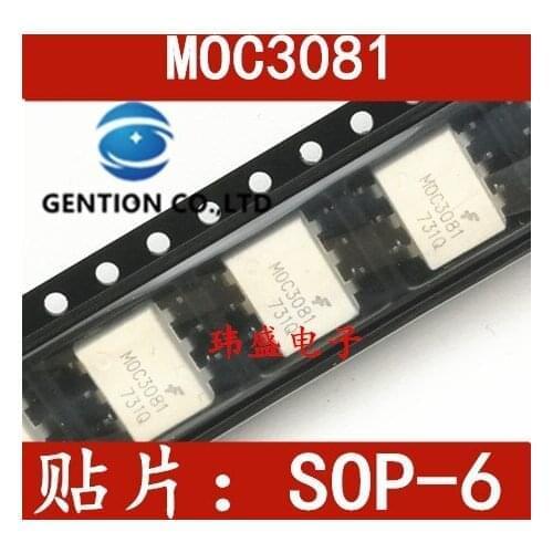 10PCS MOC3081 MOC3081SRM SOP-6 photoelectric coupler thyristor drive light coupling in stock 100% new and original