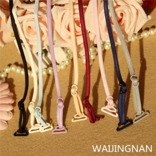 6pcs=3pair Women Shoulder Strap Small Underwear Accessories Double Belt Bra Invisible Anti Slip Candy Color 2020 Popular Summer