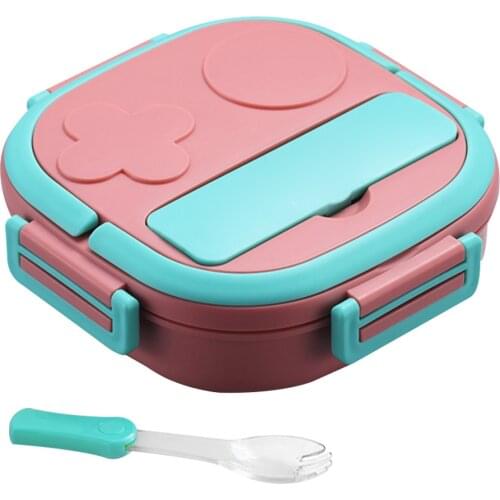 550ML Stainless Steel Lunch Box Bento Snacks Container Outdoor Picnic Lid Kids Baby School With Compartment Travel Food Storage