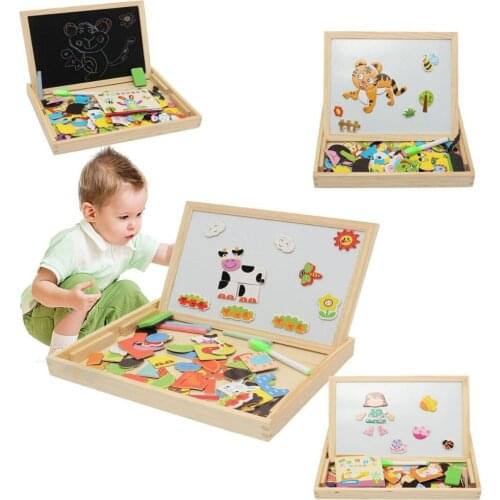 Muwanzi magnetic jigsaw farm jigsaw jigsaw frog childrens intelligence puzzle puzzle toys