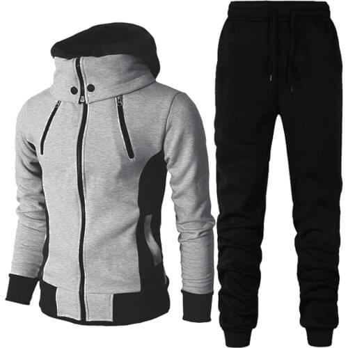 Men Sets Tracksuit Winter Jacket Running Casual Sportswear 2 Piece Set Joggers Sets Outdoor Male Clothes Fleece Coats Homme
