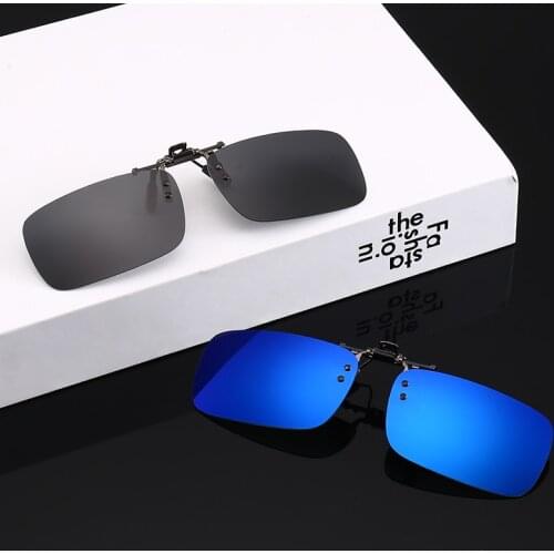 Square Polarized Sunglasses Man Clip On Myopia Eyeglasses Men Frameless Myopia Sun Glasses Fli Up Sunglass Sunglasses Clip UV400