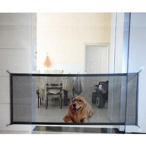 New Pet Barrier Fences Portable Folding Breathable Mesh Dog Gate Pet Separation Guard Isolated Fence Dogs Baby Safety Fence