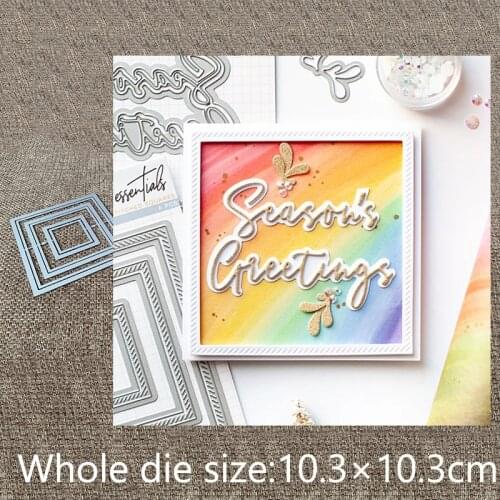 New Design Craft Metal stencil mold Cutting Dies square frame decoration scrapbook die cuts Album Paper Card Craft Embossing