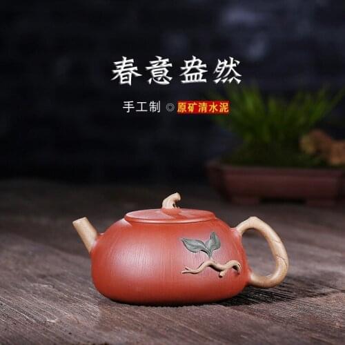All hand undressed ore qing cement the awaken of spring method of natural flower pot craft authentic tea wholesale