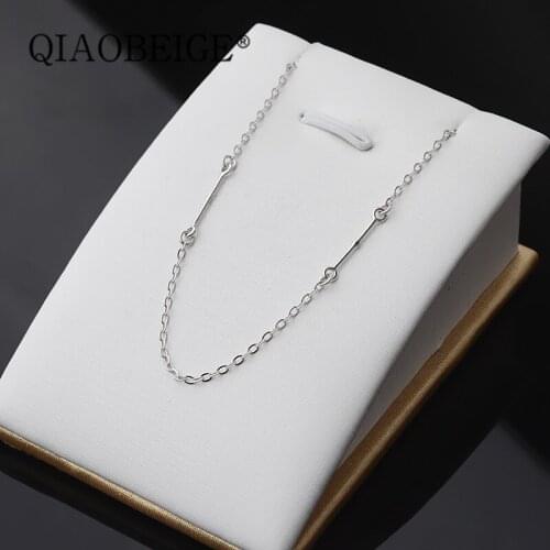 QIAOBEIGE Chain Pendant Necklace Jewelry Pearl Necklace Mountings Making Pendant Findings Jewelry Parts Fittings Charm Accessory