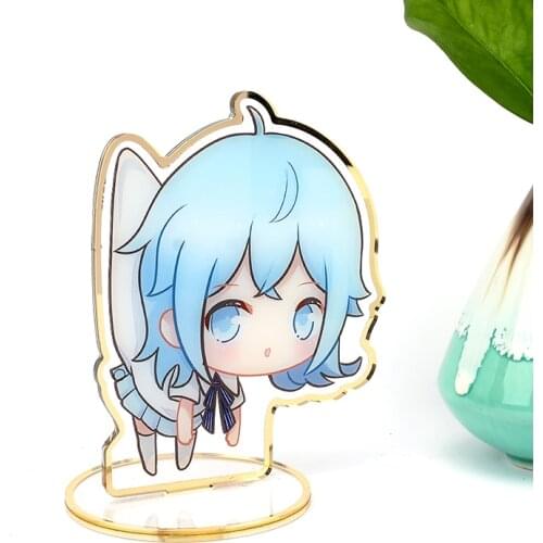 Promotional acrylic standee maker, printed Gold standee, Acrylic Gold anime cartoon standee keychain with base