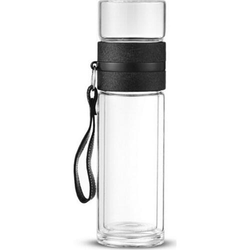 500ML Anti-Scalding Glass Water Bottles For Dink Tea With Infuser Double Wall Bottle For Water Portable Outdoor Travel Tea Mug