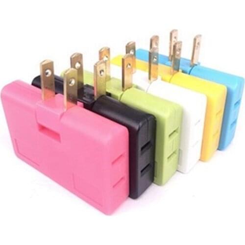 High Quality 3 Outlet Grounded AC Power 2 Prong Swivel Light Wall Tap Adapter Tools Electrical Plugs For Phone Computer Camera