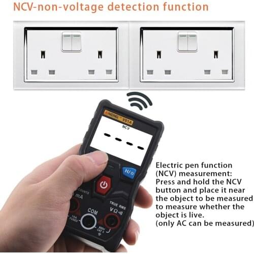 True-RMS Multimeter V01A intelligent NCV 4000 Counts AC/DC Voltage Current Ohm Test Tool With Flash Light