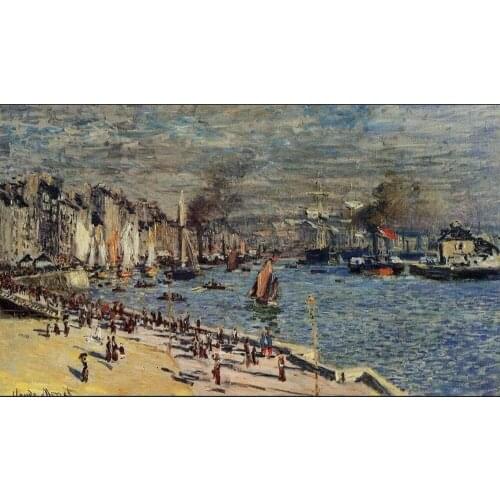 High quality Oil painting Canvas Reproductions View of the Old Outer Harbor at Le Havre (1874) By Claude Monet hand painted