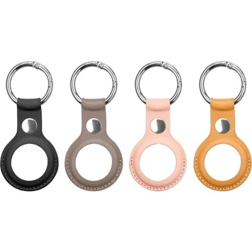 Protective Cover Shockproof PU Leather Case Shell Location Tracker Protector for AirTags Bluetooth Tracker Accessories