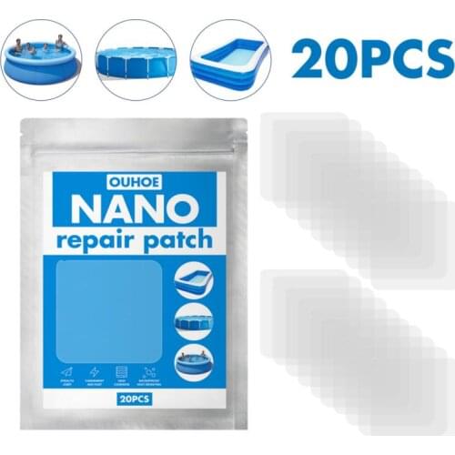 10/20pcs Nano Repair Patch Swimming Pool Water Pad Tent Waterproof Special Adhesive Outdoor Swimming Ring Repair Patch Swimming