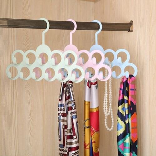 11Holes Clothes Tie Belt Shawl Scarf Hanger Display Holder Closet Organizer Hook