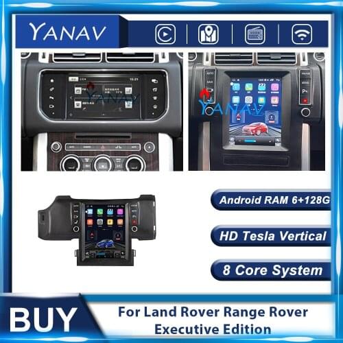 128G Android HD Head Unit GPS Navigation Multimedia Player Car Radio For Land Rover Range Rover Executive Edition Tape Recorder
