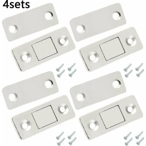4Pcs Strong Magnetic Catch Latch Ultra Thin For Door Closer Cabinet Cupboard Furniture Doors Magnet Stop Cupboard Ultra Thin