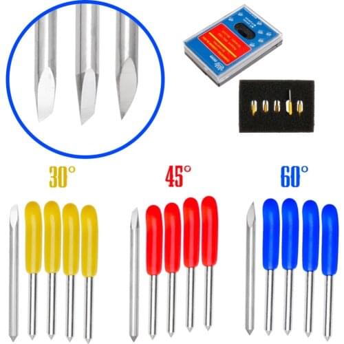 5Pcs 30 45 60 Degree Blades Cutting Plotter For Pcut Vinyl Cutter Blade Set