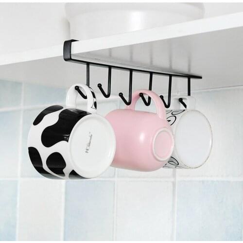 6 Racks Multifunctional Iron Kitchen Storage Rack Cupboard Hanging Hooks Cup Cooker Storage Holder Dish Hanger Shelf Bathroom