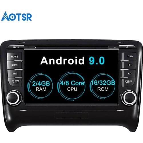 Aotsr Android 9.0 GPS navigation Car DVD Player For AUDI TT 2008-2014 multimedia 2 din radio recorder 4GB+32GB 2GB+16GB
