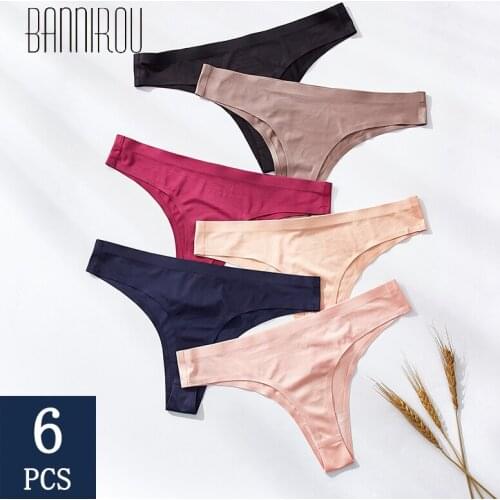 Seamless Woman Underwear Female T-back Sports Solid Soft Ice Silk Thongs For Woman Underwear Panties Free Shipping New BANNIROU